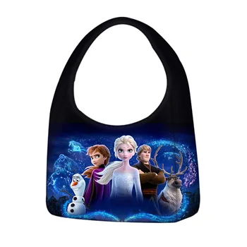Сумка Disney Frozen Elsa Anna, Многоразовые сумки через плечо, Женские повседневные сумки, портативная сумка для покупок для девочек, дорожная сумка