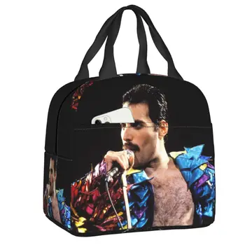 Сумка для ланча рок-группы Queen Для мужчин и женщин, Термоохладитель, изолированный Ланч-бокс Freddie Mercury для детей, школьные сумки для пикника