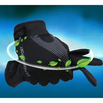 Теплый эластичный браслет, перчатки с длинными пальцами, нескользящие велосипедные перчатки, перчатки на весь палец с сенсорным экраном, спортивные перчатки из резины для ладоней