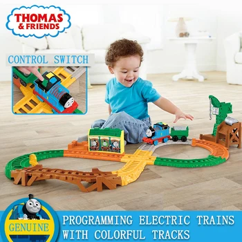 Томас и друзья, электрический звук, свет по всему периметру, набор интерактивных поездов Sodor, развивающая игрушка, подарок детям на день рождения Y9914