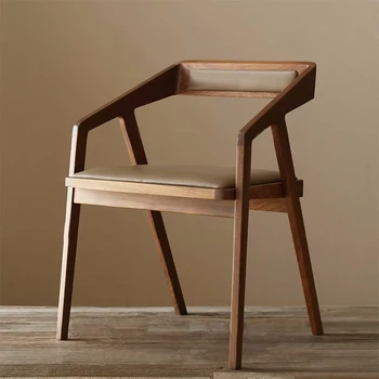 Уличные дизайнерские обеденные стулья, индивидуальное кресло, вспомогательные Деревянные обеденные стулья для отдыха, мебель для гостиной