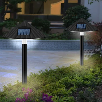 Уличный гриб в форме АБС, декор для сада во дворе, наружный водонепроницаемый ландшафтный светильник для патио на солнечных батареях, светодиодный светильник для газона дома