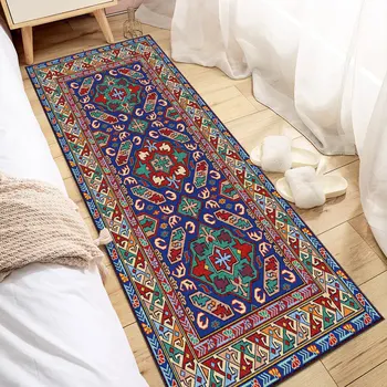 Фланелевый коврик для гостиной в персидском геометрическом этническом стиле, гостиная, прикроватный ковер для спальни, коврики для пола, коврики для спальни
