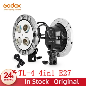 Фотостудия Godox TL-4 4в1 Цоколь E27 Трехцветная лампа Speedring Головка лампы с несколькими держателями Освещение для фотосъемки камеры