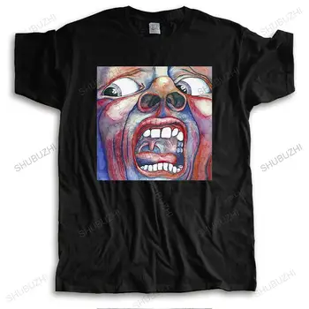хлопковая футболка с круглым вырезом, мужские летние футболки, Горячая распродажа, Новая мужская футболка King Crimson In The Court Of The Crimson King, Homme, футболка