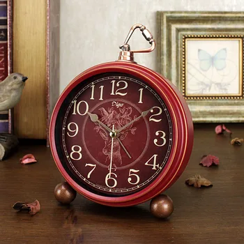 Часы, гостиная, часы, столешница, clock, table top, столешница, Креативные настольные часы в американском стиле в стиле ретро, мелкая бытовая техника