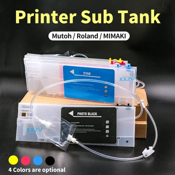 Чернильный картридж 4 цветов с сумкой для экосольвентного принтера Mutoh Roland Mimaki JV300 объемом 220 МЛ Система подачи чернил в дополнительный резервуар