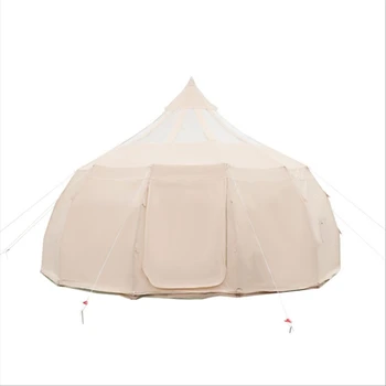шатер lotus для отдыха на открытом воздухе desert tenda, привязанный к колокольчику, 4 м, 5 М, 6 м, юрта из хлопчатобумажного полотна, роскошные семейные палатки lotus для кемпинга