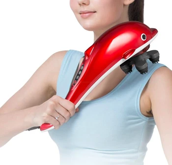 Электрический Ручной массажер Dolphin Вибрационный инфракрасный Массажер для шеи, спины, ног, роликовый массажер Relax Health Massage Stick
