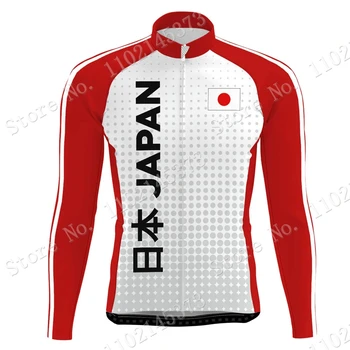 Японская Профессиональная команда 2023 Winter SCycling Джерси С длинным рукавом Японская одежда Рубашки для шоссейных велосипедов Велосипедные топы Майо для формы MTB