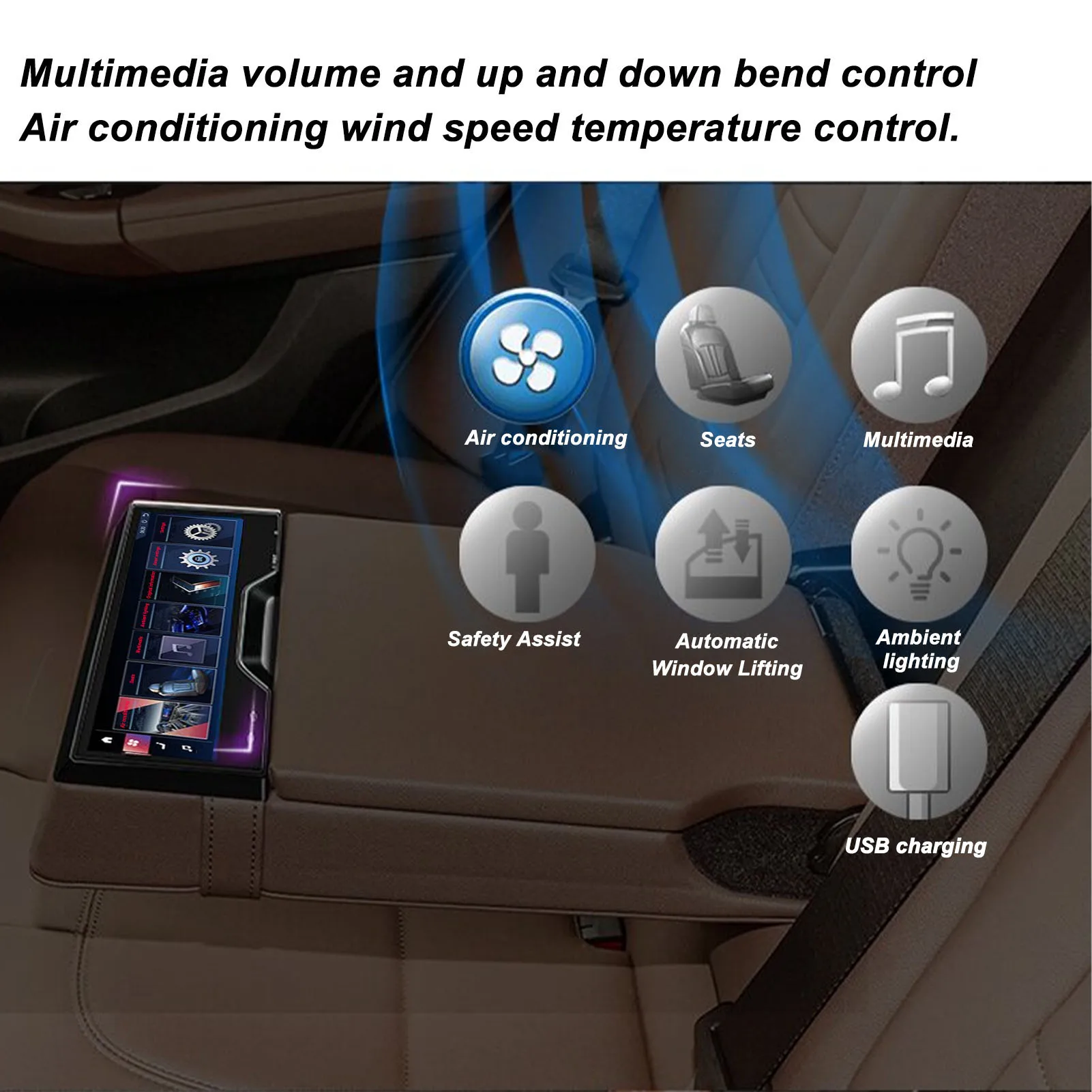 8,8-дюймовый видеомонитор заднего сиденья с сенсорным экраном 8G с высоким разрешением и регулировкой яркости Подходит для BMW IX3 X5 X6 X3 5 6 серии 4