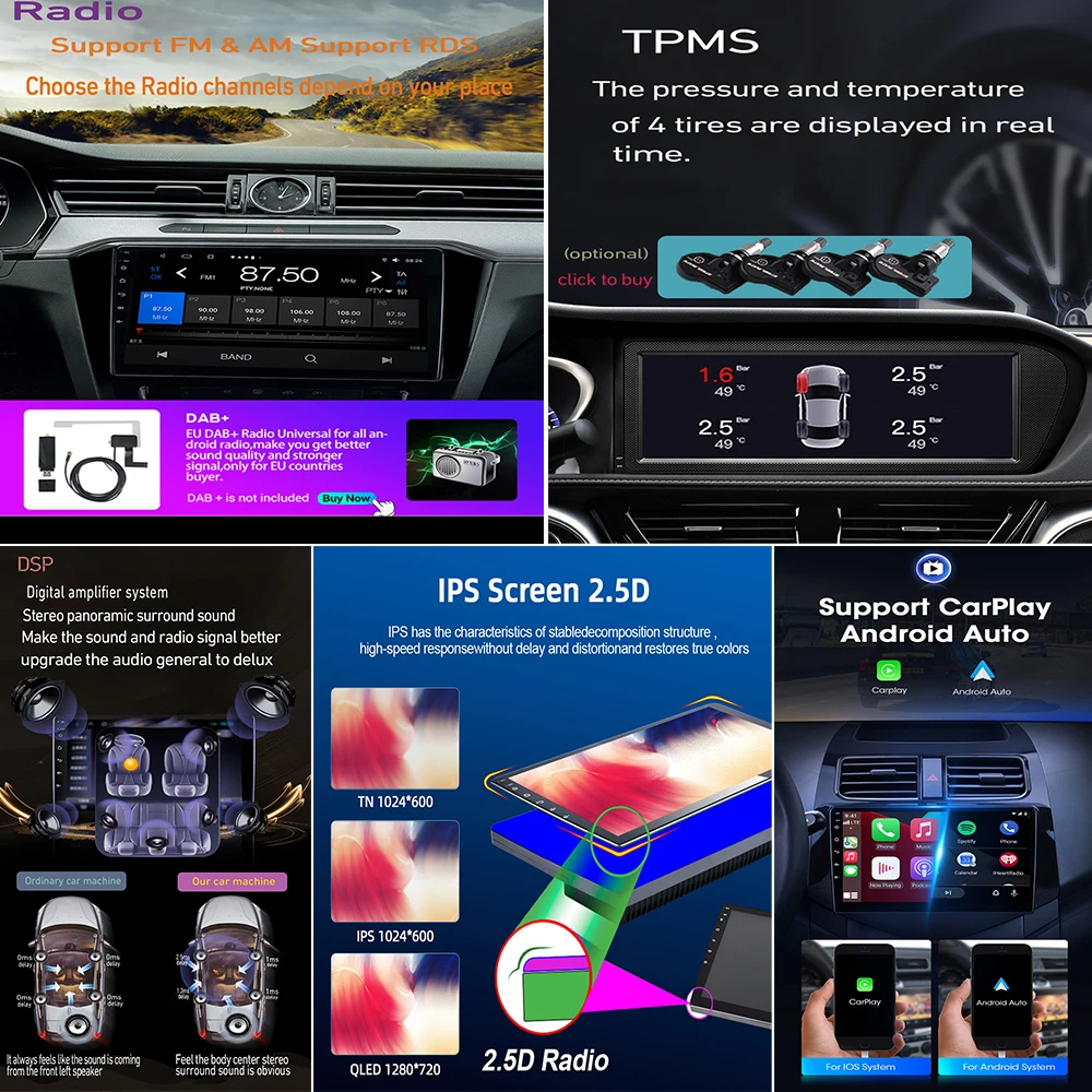 Для Toyota Previa 3 III XR50 Estima 2006-2019 Qualcomm Автомобильный Радиоприемник Мультимедийный Видеоплеер Навигация Стерео GPS Android 12 2din 3