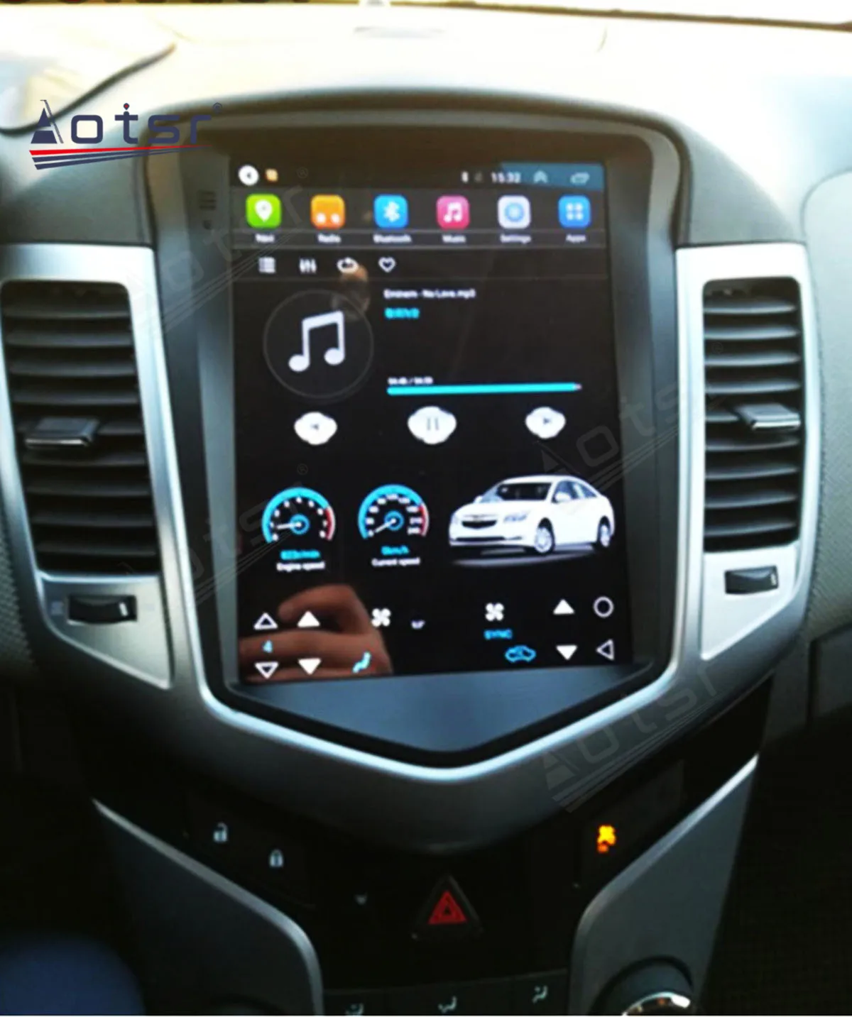Мультимедийный стереоплеер Tesla Screen Android 11 для Chevrolet Cruze 2008 2009 2010 20112012 Приемник GPS Navi, записывающее головное устройство 2