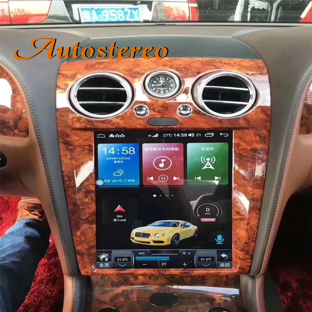 Авто Стерео Для Bentley GT Speeding Supersport Android 11 6 + 128 Мультимедийный Плеер в стиле Tesla Автомобильный GPS Навигатор Головная Магнитола 2