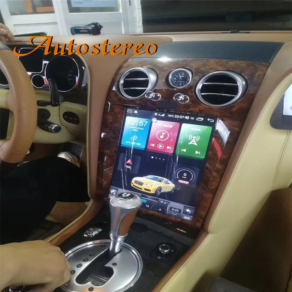 Авто Стерео Для Bentley GT Speeding Supersport Android 11 6 + 128 Мультимедийный Плеер в стиле Tesla Автомобильный GPS Навигатор Головная Магнитола 3