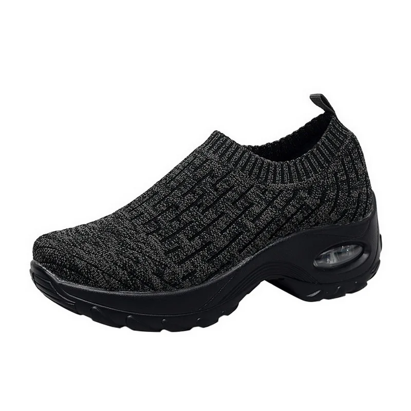 Сетчатые женские мужские кроссовки для бега на открытом воздухе, дышащие мягкие спортивные кроссовки для бега трусцой, плетеная обувь на большой толстой подошве 0