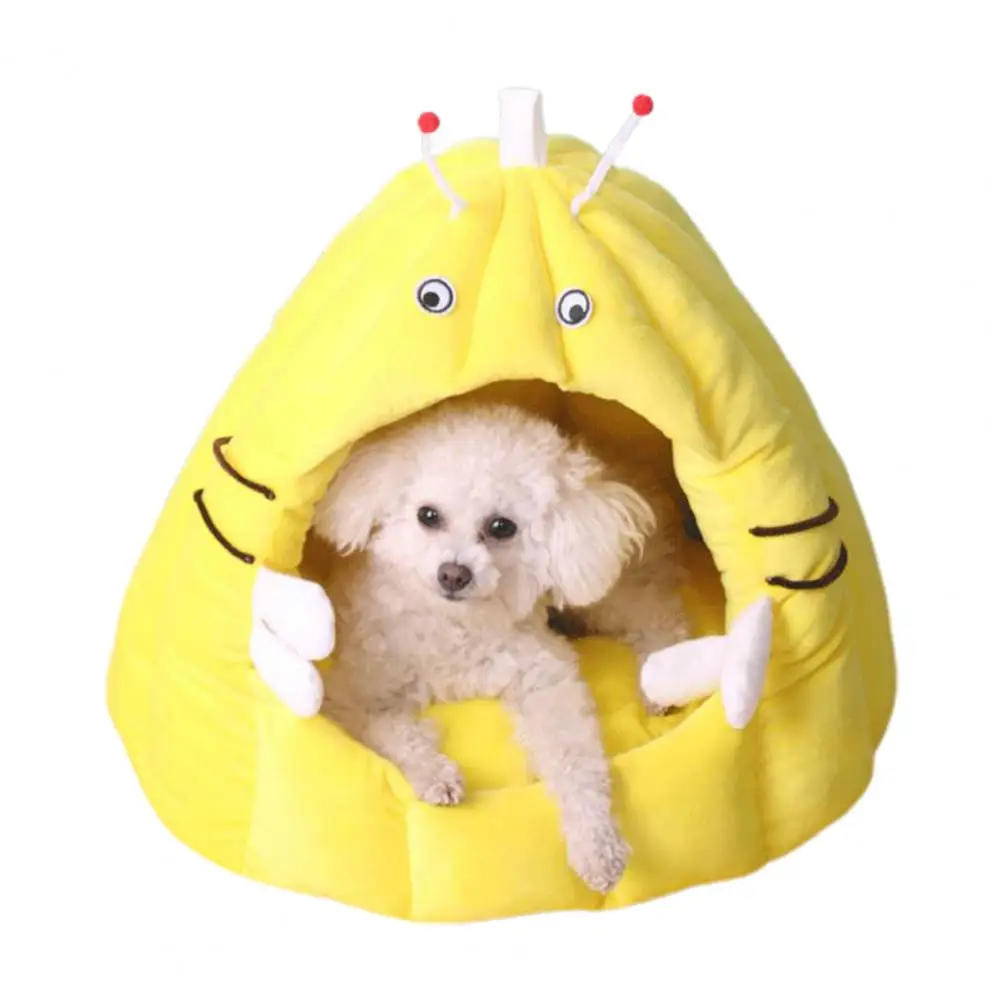 Уютная кровать для собаки, Мягкая легкая палатка для домашних животных, Зимняя спальная кровать для кошек и собак в форме пчелы 5