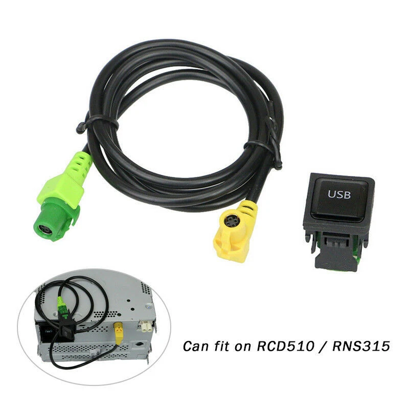 Автомобильный USB-Переключатель AUX Кабель USB Аудио Адаптер RCD510 RNS315 Для- Passat B6 B7 Golf 5 MK5 Golf 6 MK6 Jetta 5 MK5 CC 4