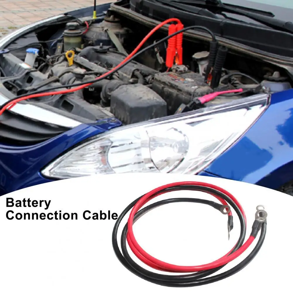 2шт 5AWG 100A соединительный кабель Уплотнительное кольцо Стабильная проводимость Автомобильный провод питания Кабель аккумулятора для автомобильного аккумулятора соединительный кабель 0