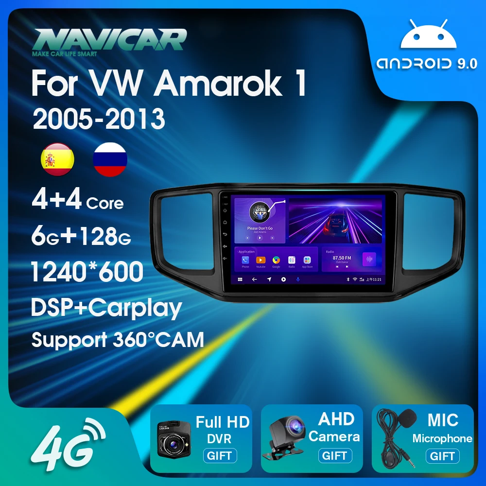 Автомобильное Радио Для Volkswagen Amarok 1 2005-2013 Авторадио Стерео Bluetooth Мультимедийный Плеер Carplay Головное Устройство Android 9 P1 NAVICAR 0