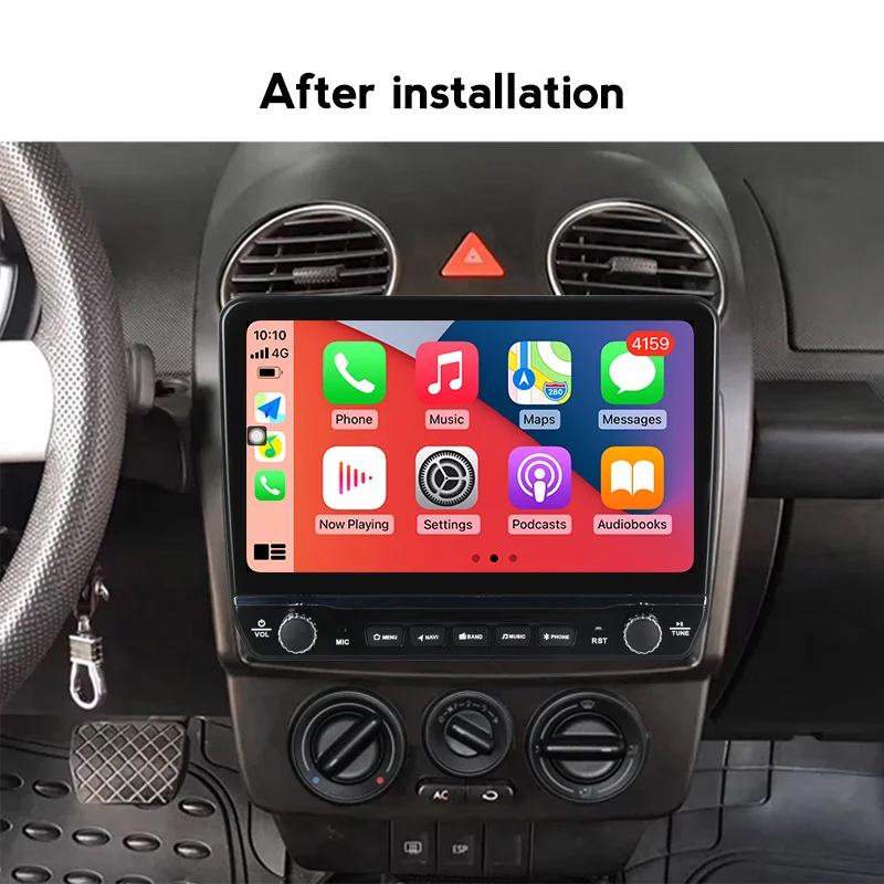 Android 12,0 Беспроводной Carplay Для Фольксваген Жук Навигация Мультимедийный Автомобильный Плеер Радио 2Din Стерео Bluetooth 5G WIFI 1