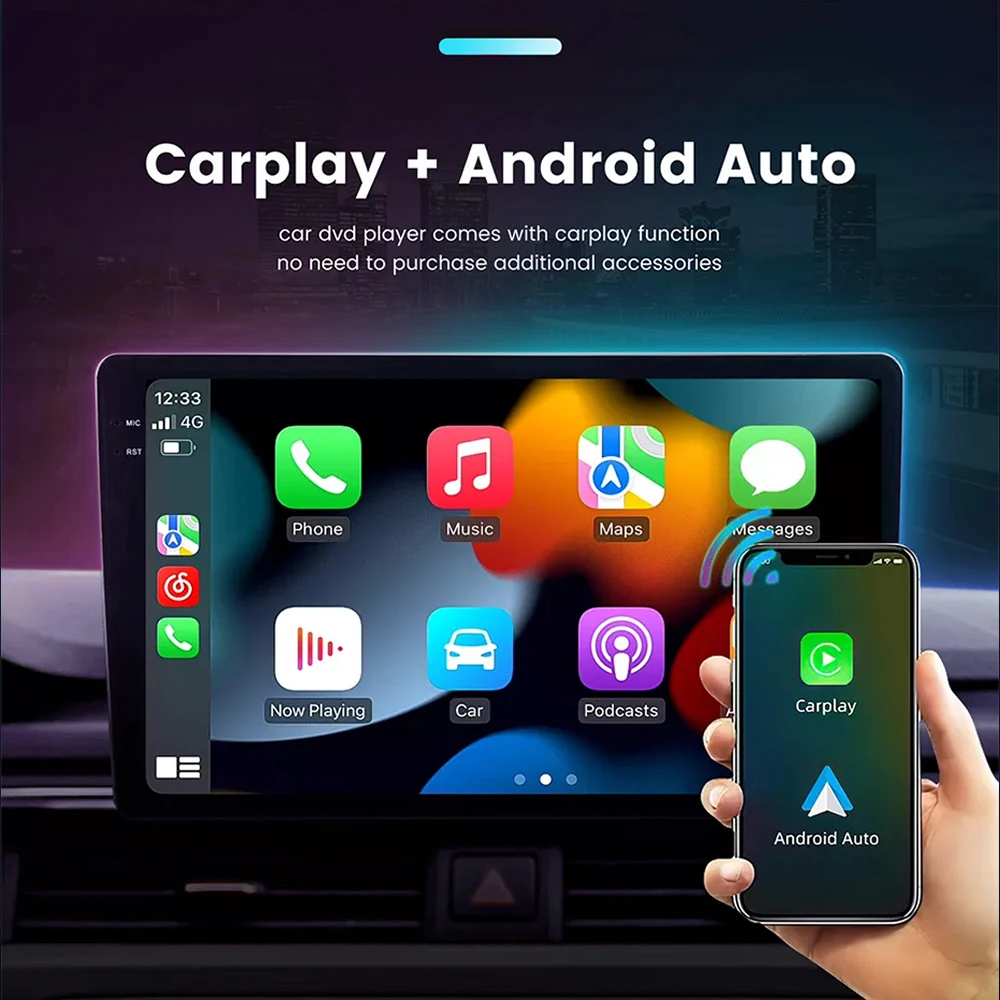 Android 12,0 Беспроводной Carplay Для Фольксваген Жук Навигация Мультимедийный Автомобильный Плеер Радио 2Din Стерео Bluetooth 5G WIFI 2