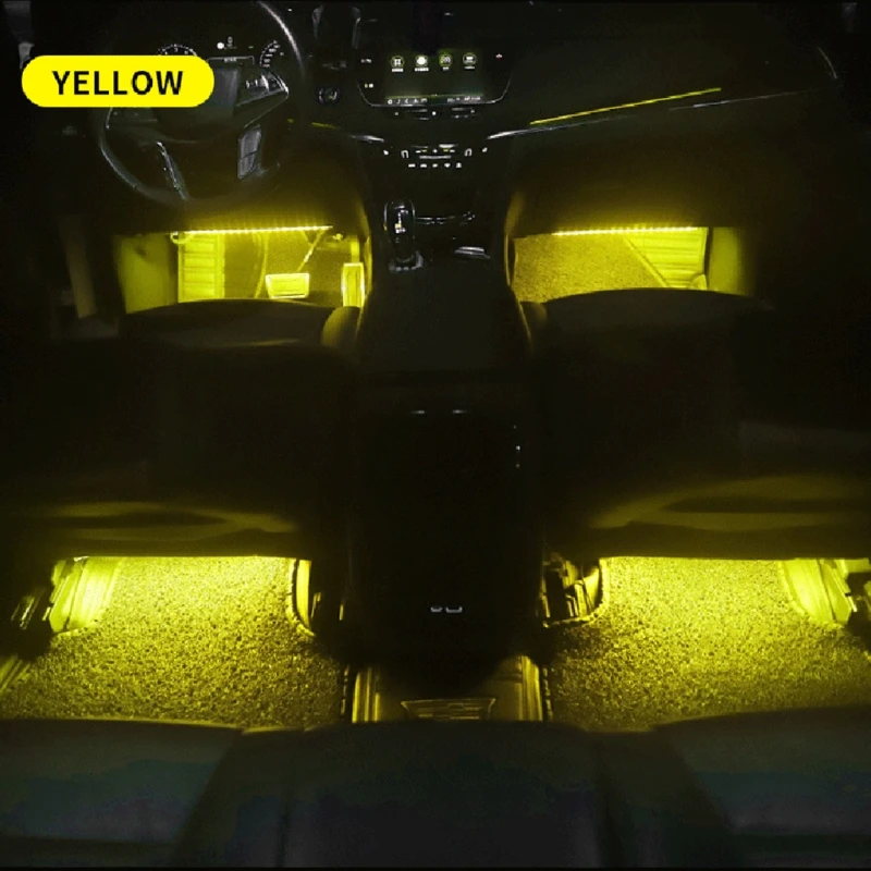 DC 12V LED Car Floor Atmosphere Light Красочные Лампы Беспроводного Дистанционного Управления для Вечеринки Кемпинга Окружающего Освещения QW 1