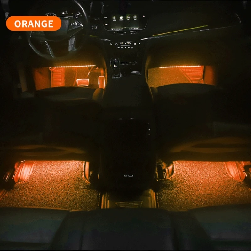 DC 12V LED Car Floor Atmosphere Light Красочные Лампы Беспроводного Дистанционного Управления для Вечеринки Кемпинга Окружающего Освещения QW 3