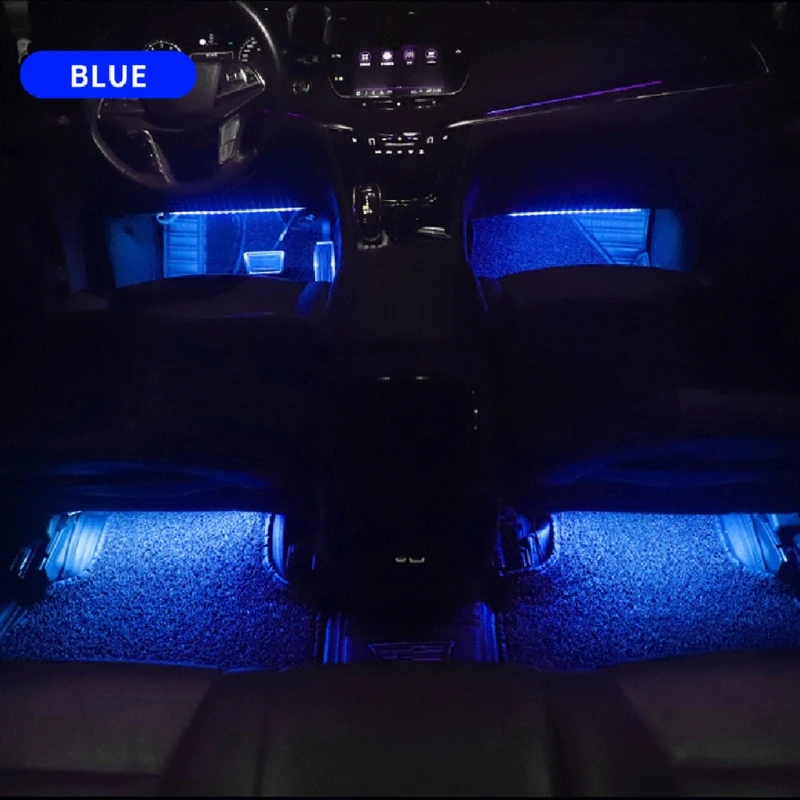 DC 12V LED Car Floor Atmosphere Light Красочные Лампы Беспроводного Дистанционного Управления для Вечеринки Кемпинга Окружающего Освещения QW 4