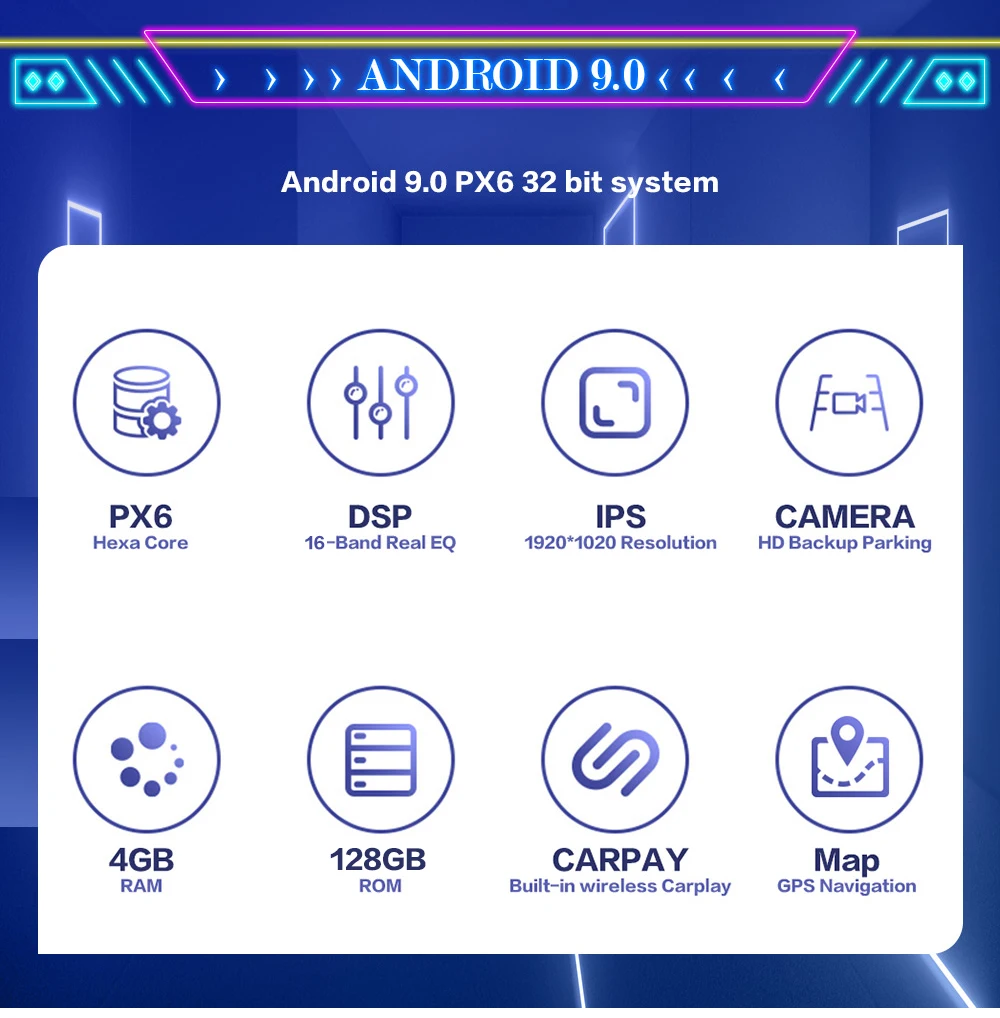 Android 9,0 PX6 4 + 128 ГБ Экран в стиле Тесла Автомобильный Мультимедийный DVD-Плеер Для Lexus ES V4 2006-2012 Радио GPS Навигация DSP 5