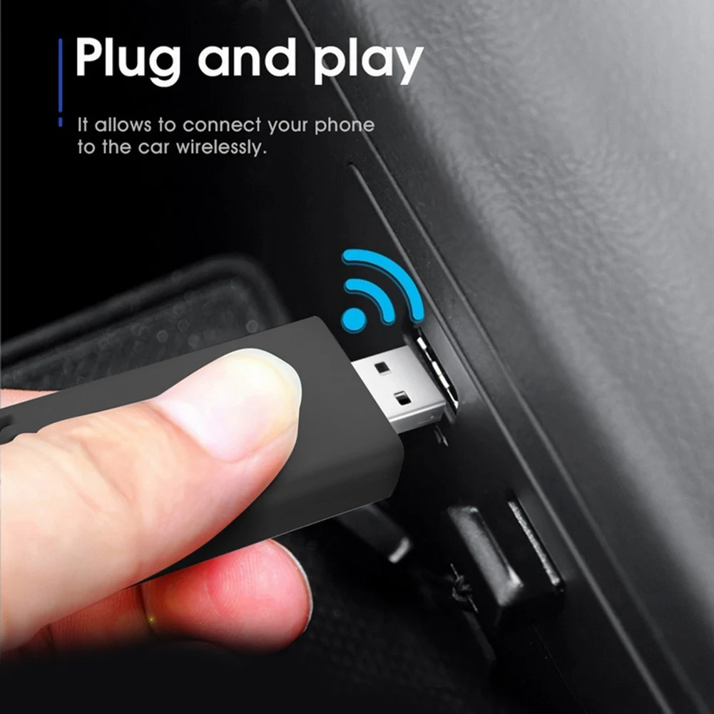 Беспроводной ключ для Apple CarPlay, адаптер от проводного к беспроводному USB-адаптеру, автомобильный мультимедийный плеер Plug and Play, обновление OTA Online 1