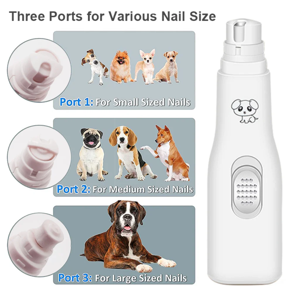 2023 Новые электрические кусачки для ногтей для собак, точилки для ногтей для собак, работающие на батарейках, Совершенно безболезненные для кошачьих лап Инструменты для стрижки ногтей для домашних животных 2