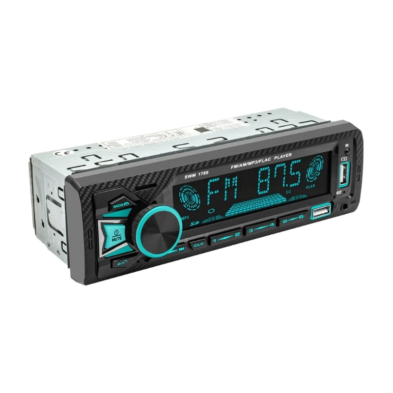 12 В-Стерео Bluetooth-совместимое FM-радио, MP3-аудиоплеер, Порт USB-SD, автомагнитола В приборной панели, Сабвуфер для автоэлектроники на 1 DIN 0