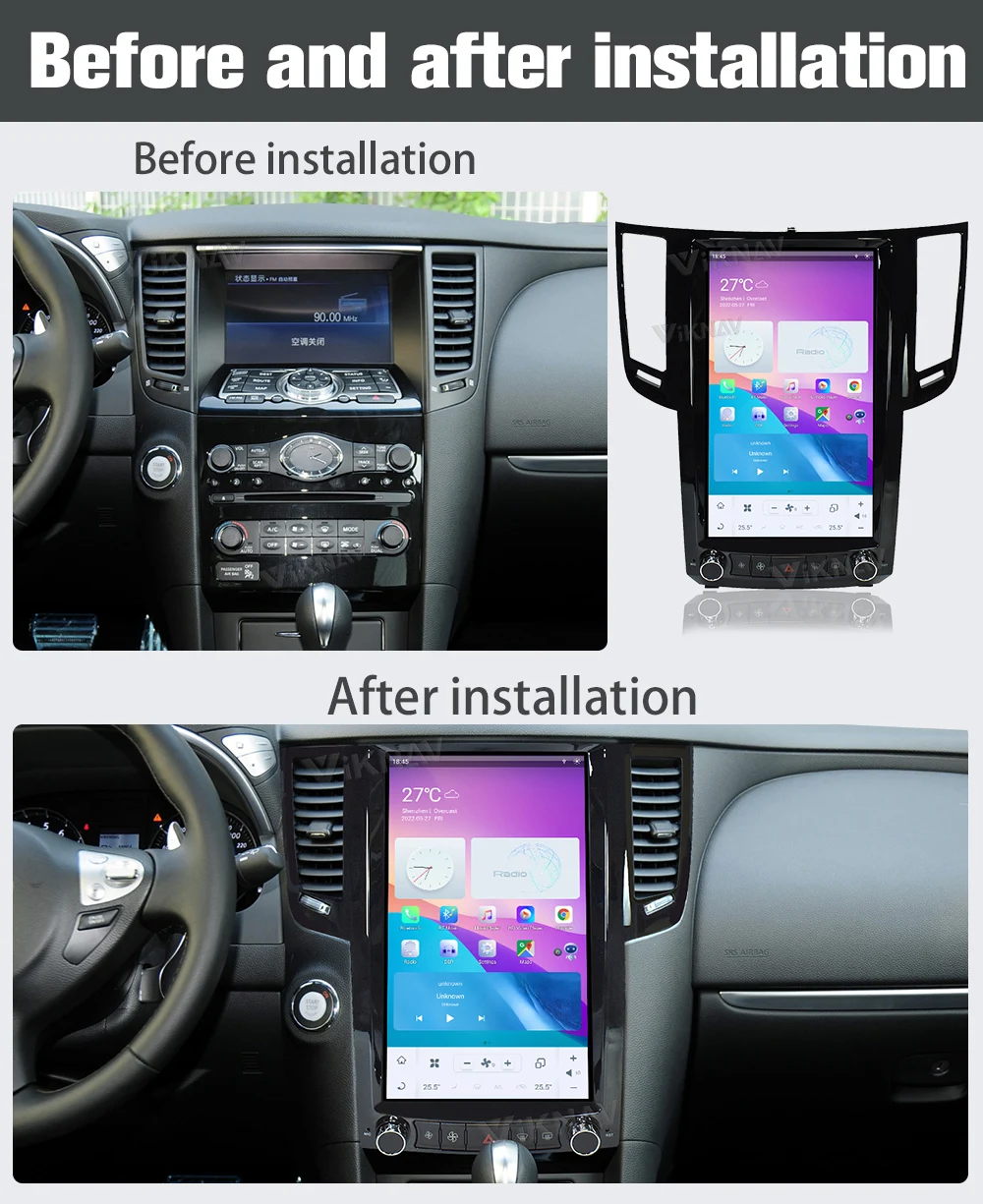 13,6-дюймовый Автомобильный радиоприемник для Infiniti FX35 QX70 2009-2013 Android11 слуховой аппарат GPS авторадио Мультимедийный Видеоплеер 1