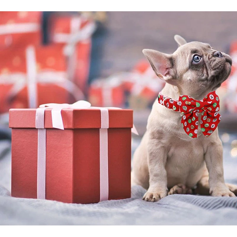 Уникальный Стиль Лапы Рождественский Хлопчатобумажный Ошейник для Собак с матросским галстуком-бабочкой Украшение Мяч Щенячий Ошейник для Маленькой Средней Крупной Собаки 4