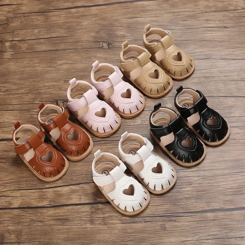 Детская обувь для прогулок, Сандалии для младенцев 0-1 лет, Летние дышащие носки с мягкой подошвой для девочек, Обувь для новорожденных 5