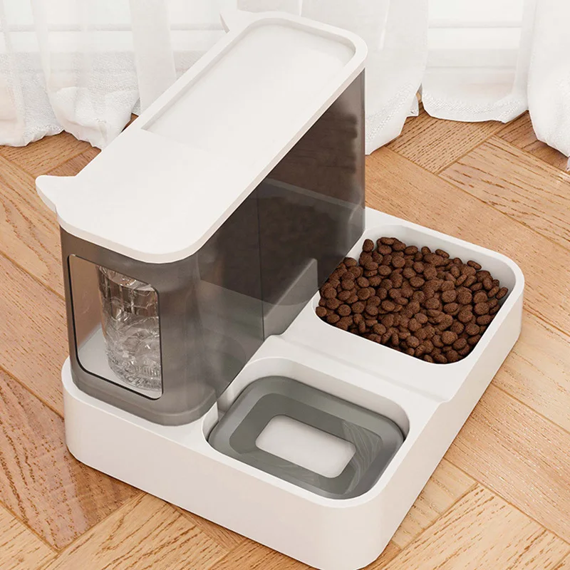 Автоматическая кормушка для кошек, диспенсер для воды, миска для кошек большой емкости, универсальная проточная вода без мокрого рта 0