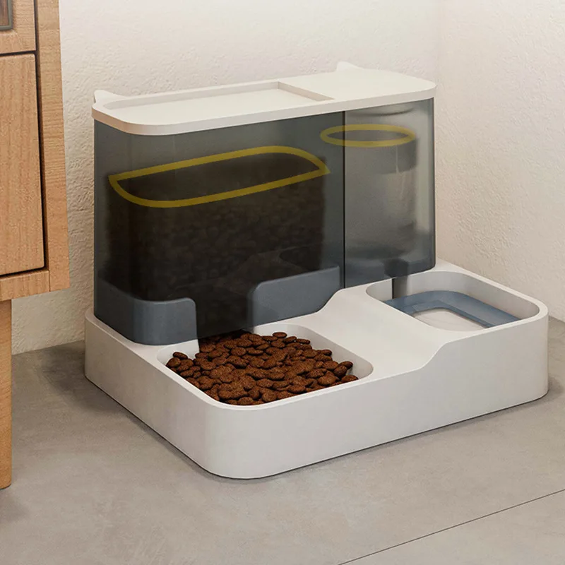 Автоматическая кормушка для кошек, диспенсер для воды, миска для кошек большой емкости, универсальная проточная вода без мокрого рта 3