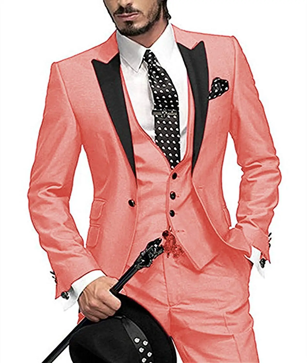 Мужской костюм из 3 предметов, приталенный Деловой костюм для отдыха, Свадебный комплект для банкета, пиджак, жилет с брюками 3