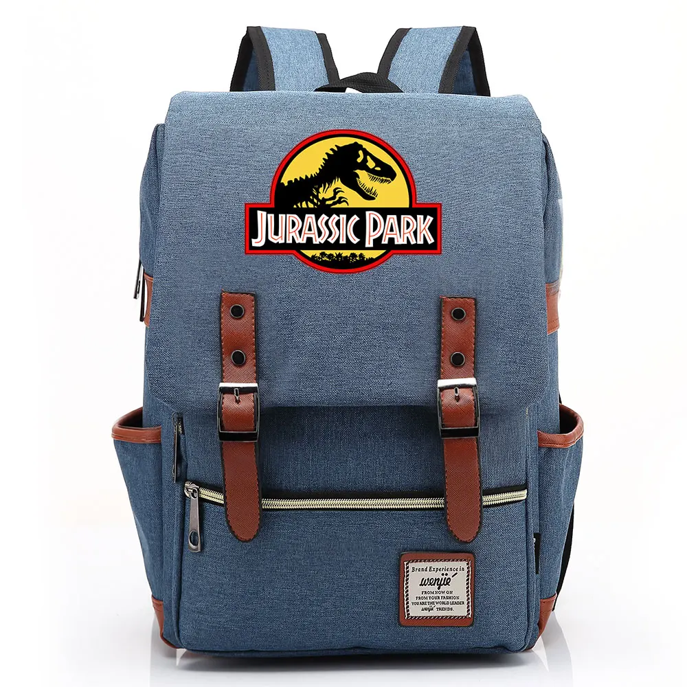 Новый стиль, винтажные Динозавры, повседневный рюкзак для ноутбука, женские холщовые Оксфордские водонепроницаемые сумки 2