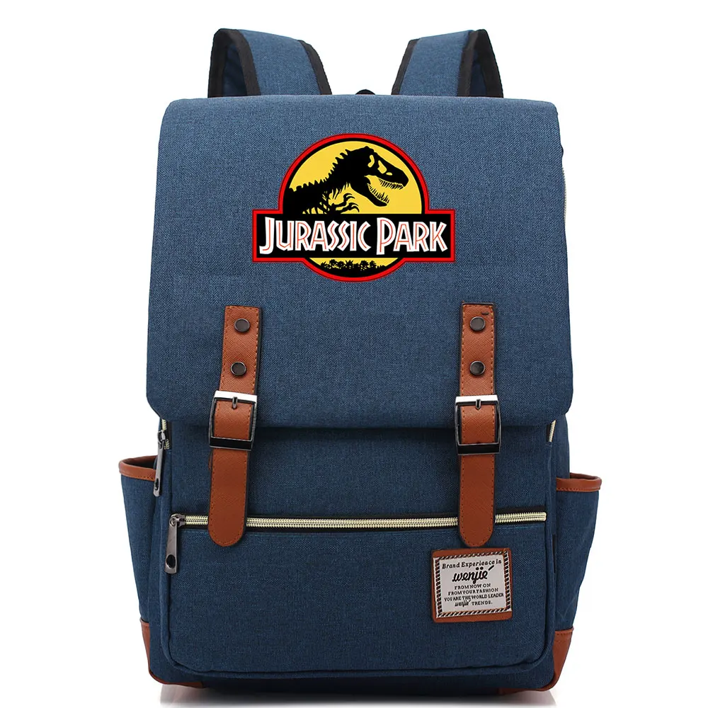 Новый стиль, винтажные Динозавры, повседневный рюкзак для ноутбука, женские холщовые Оксфордские водонепроницаемые сумки 4