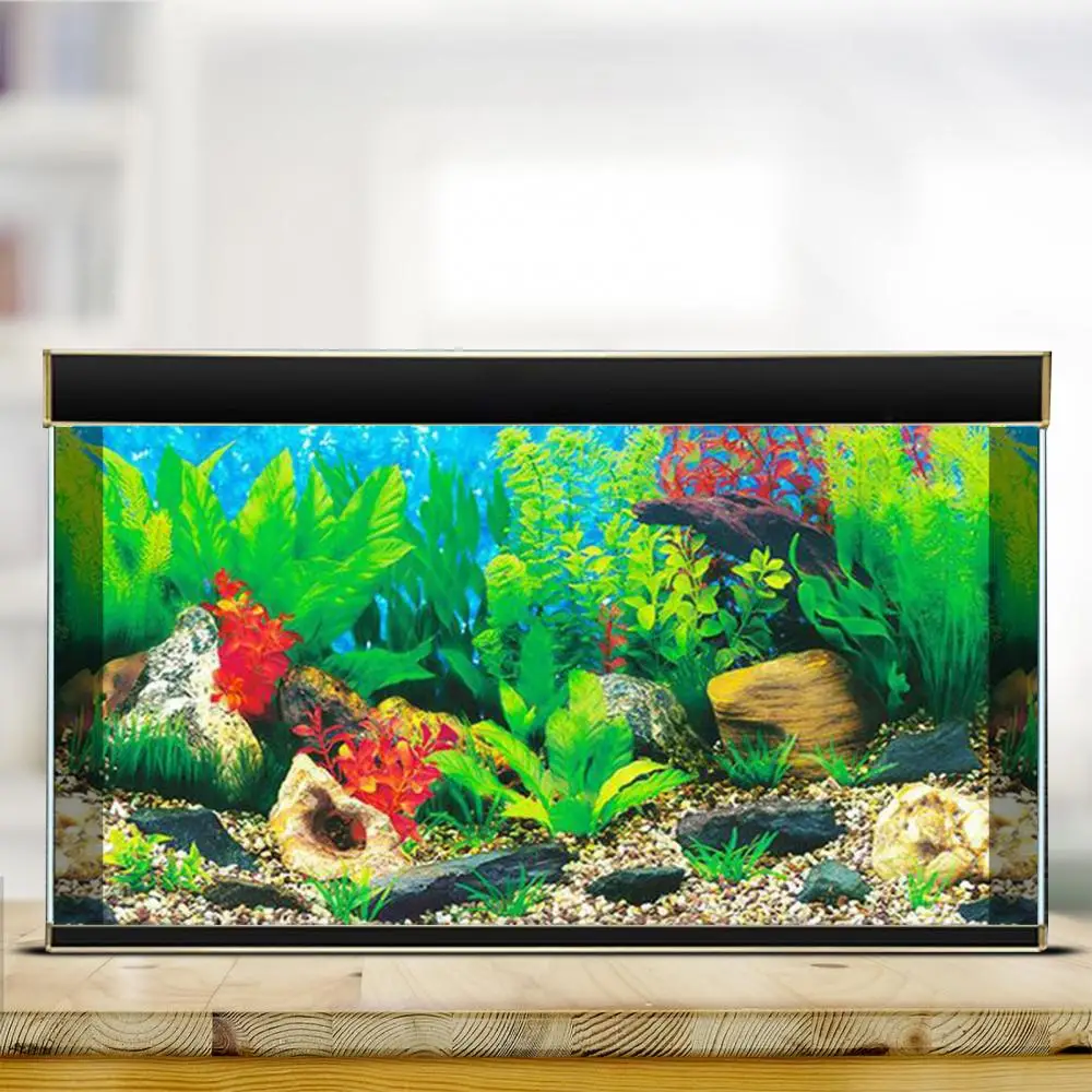Фоновый плакат для аквариума с океаном, самоклеящаяся наклейка на фон аквариума, декор для рыб 0