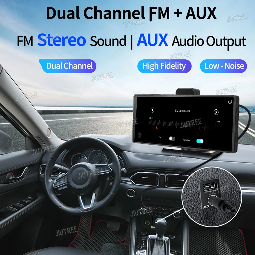 10,26-Дюймовый Сенсорный Экран 4K Автомобильный Портативный Беспроводной Apple CarPlay Android Радио Мультимедиа GPS двухобъективная Регистраторная Камера 1080P Стерео Linux 2