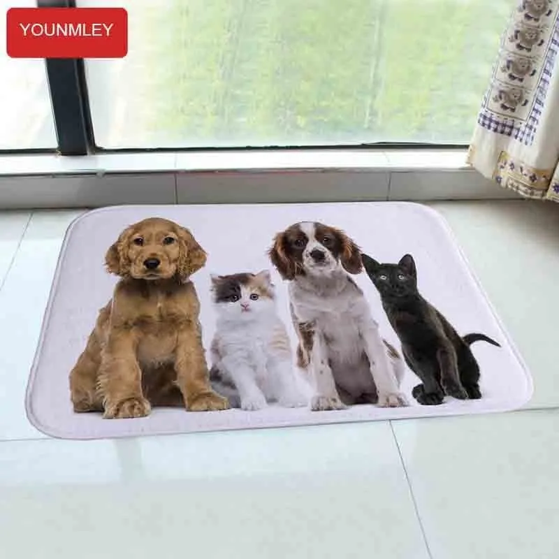 Коврик для прихожей с фотопечатью HD dogs art, коврик для пола, кухонный коврик, противоскользящие ковры в помещении/ванной, дверные коврики 40x60 см A3 0