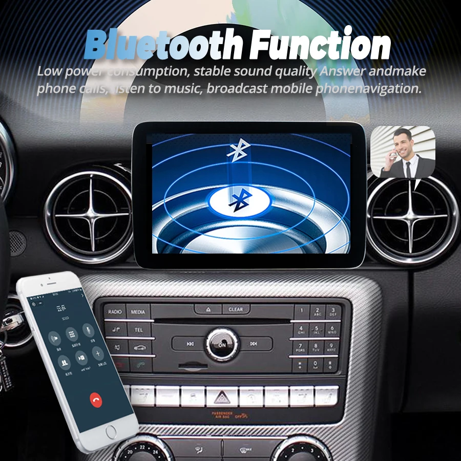Android 12 Автомобильный Радиоприемник Экран Для Benz SLC 43 AMG SLK SLC300 SLC200 SLC260 SLK350 SL350 R172 GPS Carplay Мультимедийный Видеоплеер 3