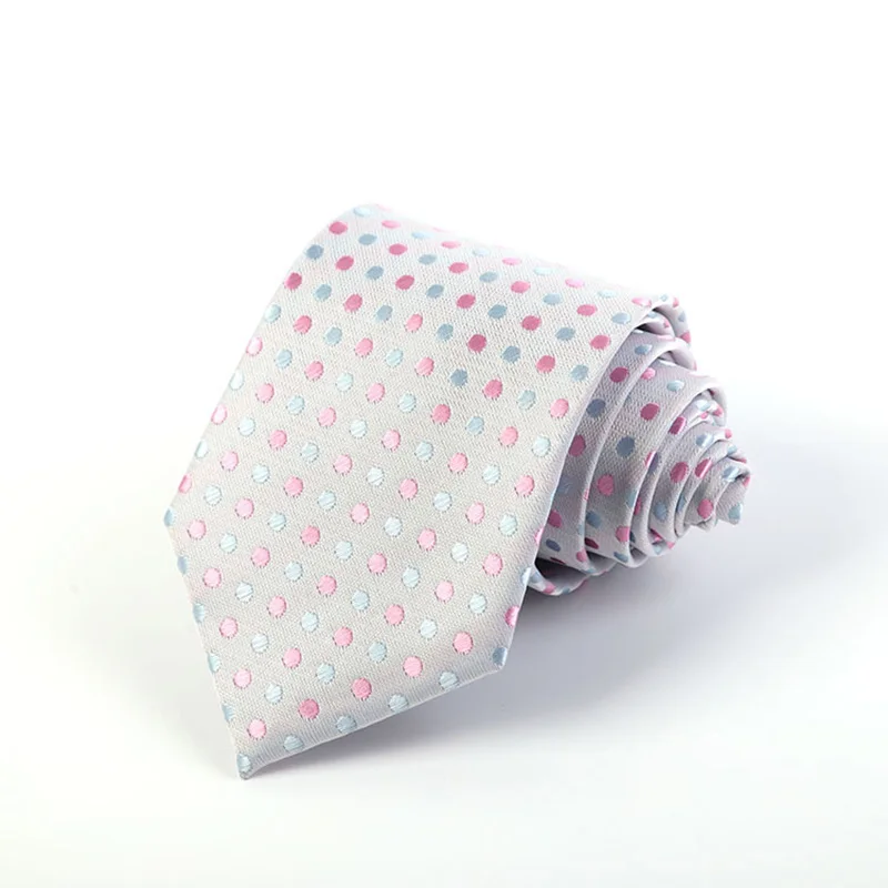 Новые Модные Галстуки в горошек для мужчин, повседневные галстуки для вечеринок, Однотонные Аксессуары для галстуков длиной 8 см для одежды 2