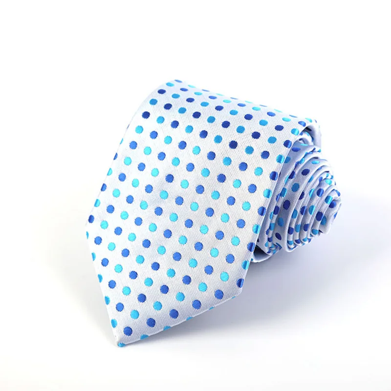 Новые Модные Галстуки в горошек для мужчин, повседневные галстуки для вечеринок, Однотонные Аксессуары для галстуков длиной 8 см для одежды 3