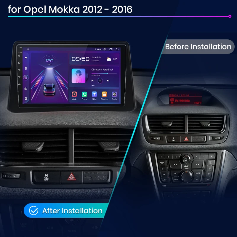 Junsun V1 pro AI Voice 2 din Android Авторадио для Opel Mokka 2012-2016 Автомобильный Радиоприемник Мультимедиа GPS Трек Carplay 2din dvd 1