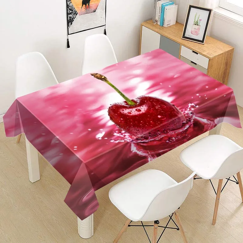 Cherry Tablecloth Oxford Fabric Square/Rectangular Dust-proof Table Cover for Party Home Decor TV Covers стол обеденный скатерть 2
