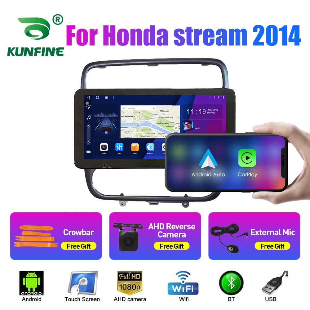 10,33 Дюймовый Автомобильный Радиоприемник Для Honda stream 2014 2Din Android Восьмиядерный Автомобильный Стерео DVD GPS Навигационный Плеер QLED Экран Carplay 0